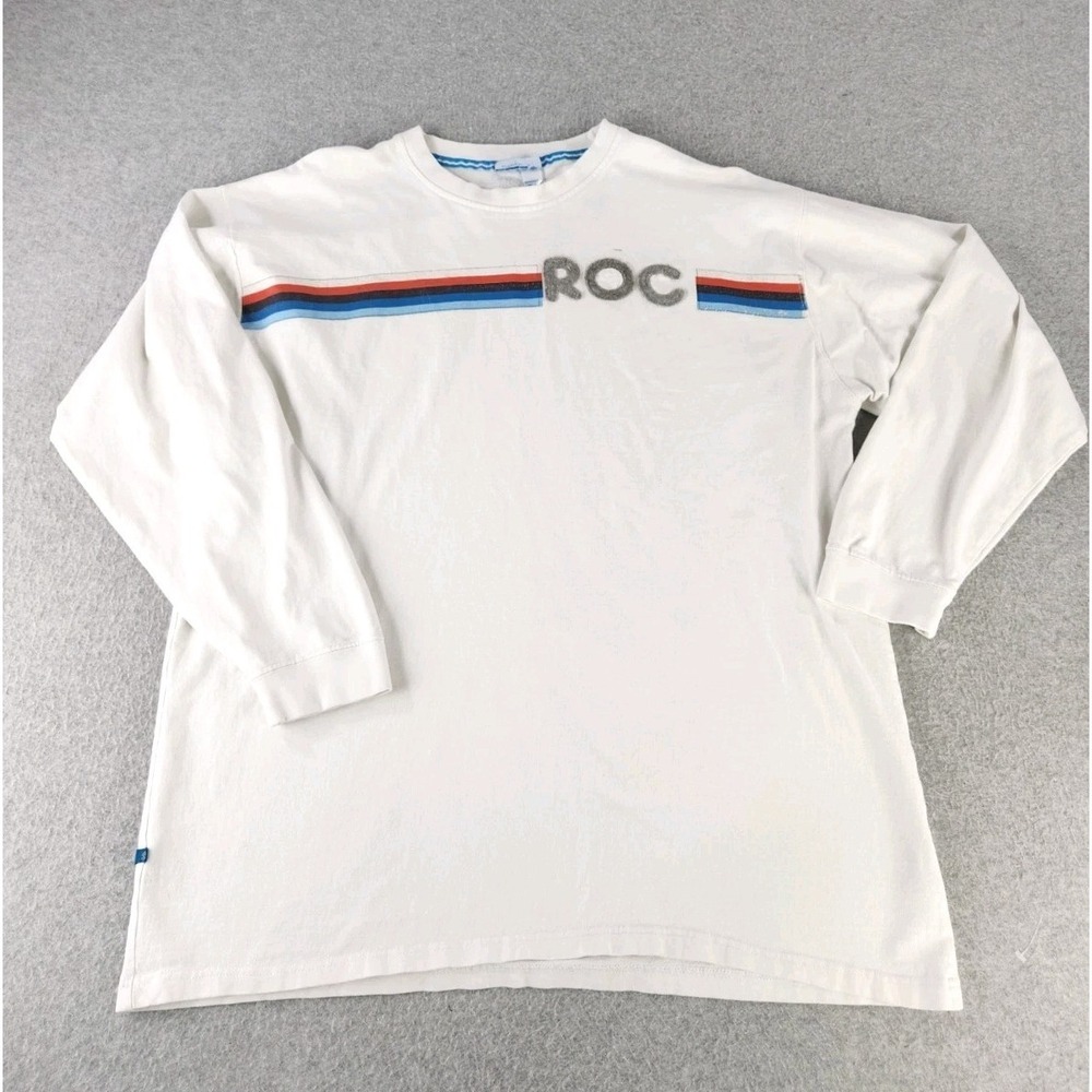Vintage Rocawear Shirt Men 2XL Long Sleeve Hip Hop Skate Striped Y2k ROC Logo